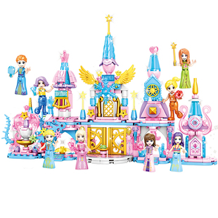 女孩子入门级拼装积木玩具城堡爱莎冰雪益智组装拼图系列儿童礼物