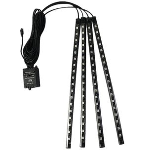 汽车氛围灯车内改装车载LED音乐节奏声控气氛脚底窝灯条usb免接线