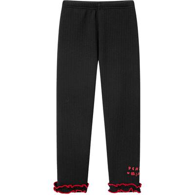 MINIPEACE太平鸟童装儿童打底裤冬季加绒过年新春女童裤子长裤