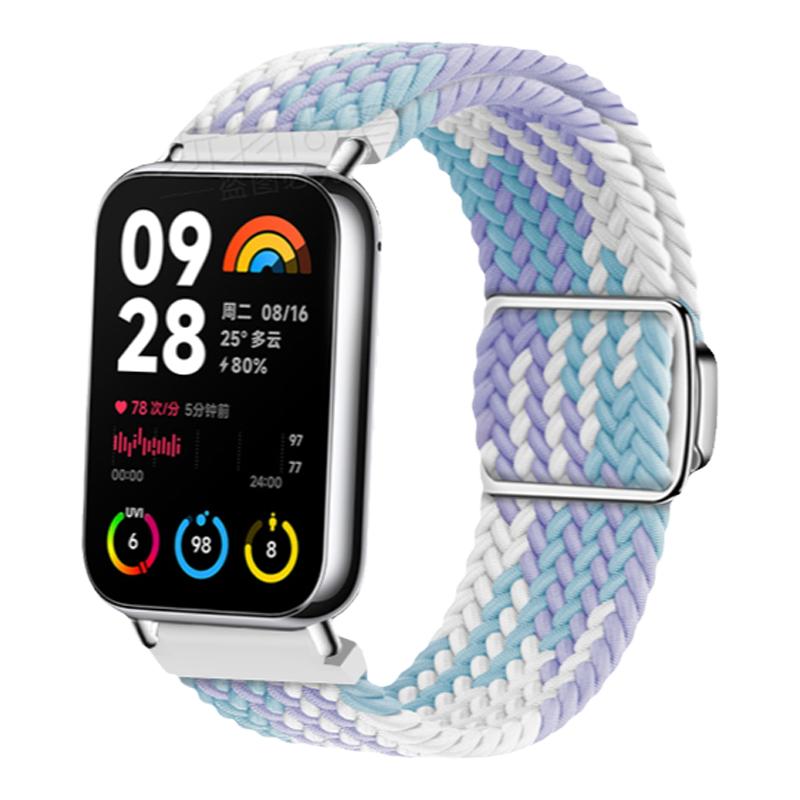 适用三星Galaxy Fit3手环磁吸扣编织滑扣表带运动三代智能手表编织男生腕带女生夏天表链舒适透气可替换配件