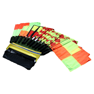 信号旗田径发令旗指挥旗裁判旗不锈钢巡边旗防滑海 红白旗 边裁旗