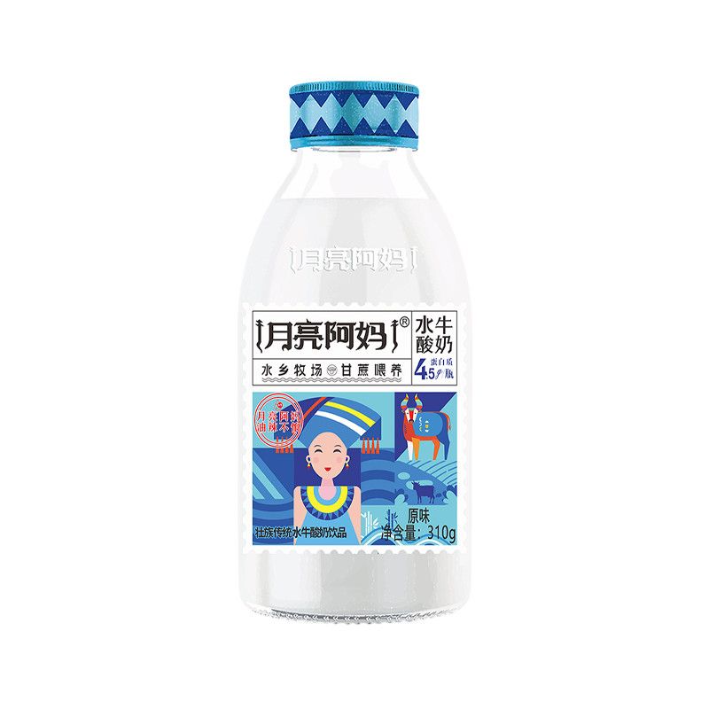 月亮阿妈12瓶整箱水牛奶酸奶广西
