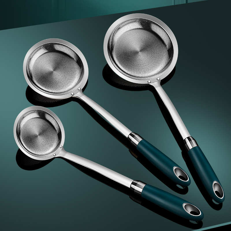 打沫勺304不锈钢漏勺家用厨房撇油勺超细密过滤网筛撇浮沫隔油勺