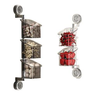 葱姜蒜放置架免打孔吸盘壁挂生姜大蒜收纳盒厨房收纳神器置物架子