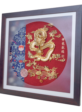 客厅背景墙玄关挂画装饰画金箔画