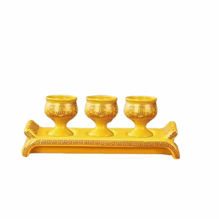 供水杯酒杯摆件供奉酒杯供水杯招财进宝财神 莲花杯 仙家道家酒杯