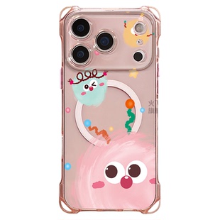 适用苹果17promax手机壳斜挎带挂绳iPhone15pro新款磁吸外壳16plus全包防摔保护套ip14链条13p可斜背挂脖外12