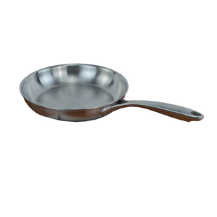 霸气五层夹铜304不锈钢牛排煎锅18/10无涂层平底锅家用电磁炉26cm