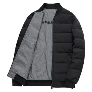 七匹狼羽绒服男士2025冬季新款短款棒球服轻薄外套两面穿夹克男装