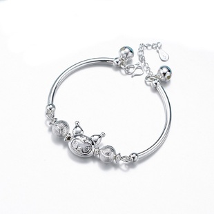 然然纯银S925银铃铛卡通手镯jk甜美可爱风少女小众新款生日礼物