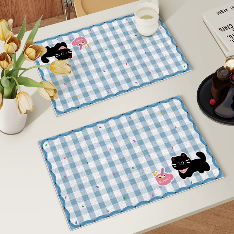 餐垫防水防油奶油风西餐垫桌面防烫隔热耐高温餐盘碗筷垫台面杯垫