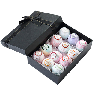 joyous泡澡球礼盒精油球12球气泡弹浴盐香体滋润保湿补水泡澡浴球