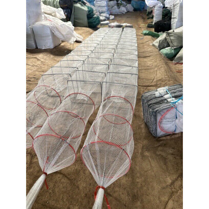 3条4米19节12门河虾泥鳅杂鱼笼鱼网双倒须折叠沉底精品龙虾笼