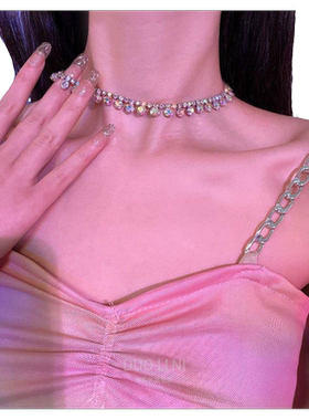 自带项链多莉妮锁骨链女