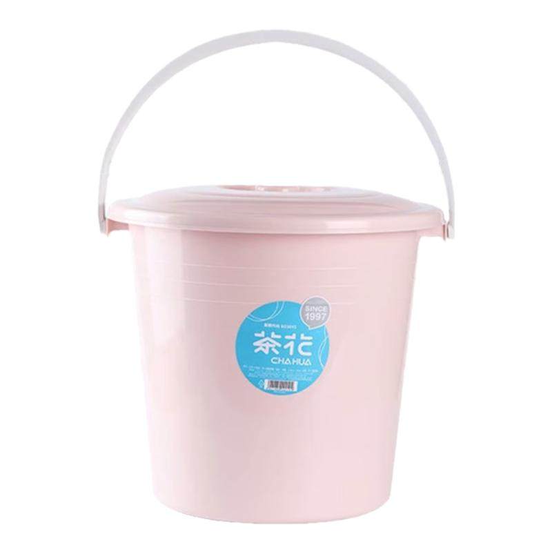 茶花大号手提带盖储水水桶