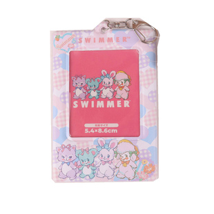 日本本土SWIMMER卡通公交卡套照片钥匙扣可爱少女挂件动漫周边