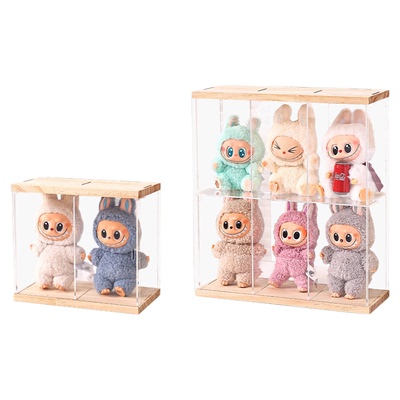 labubu展示盒搪胶娃娃置物架