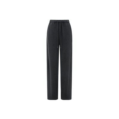 雪花绒系绳弯刀裤秋冬休闲长裤