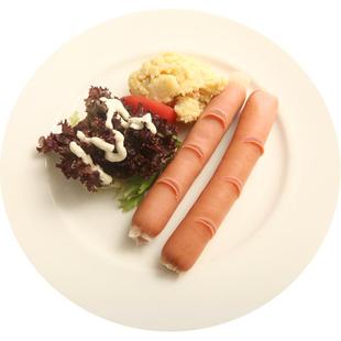 欧百德法兰克福香肠脆皮肠热狗肠德式无淀粉肉肠烤肠早餐烘焙