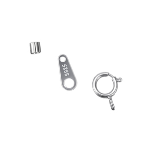 925纯银透明鱼线穿珍珠项链手链专用线和扣头手工diy半成品材料包