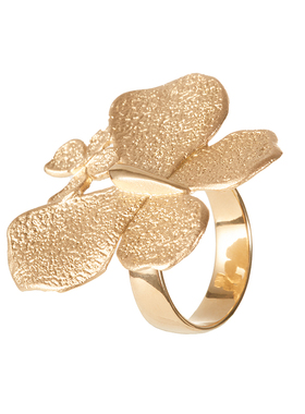 蝴蝶戒指女复古气质18K镀金现货