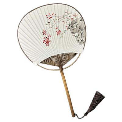 手绘团扇手写定制题字古风扇子