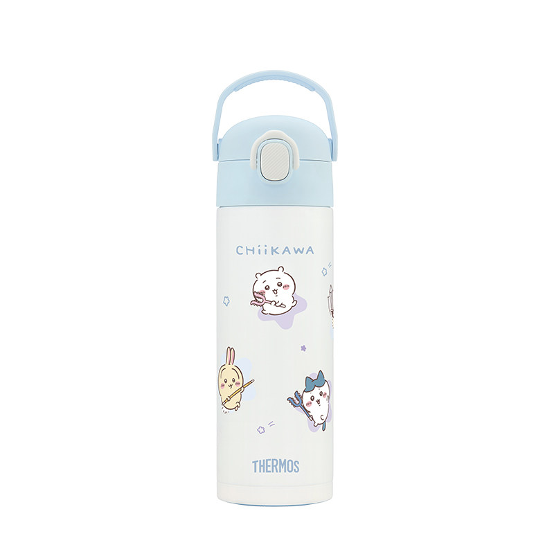 膳魔师儿童保温杯CHiiKAWA吉伊卡哇水杯宝宝夏季吸管杯学生直饮杯