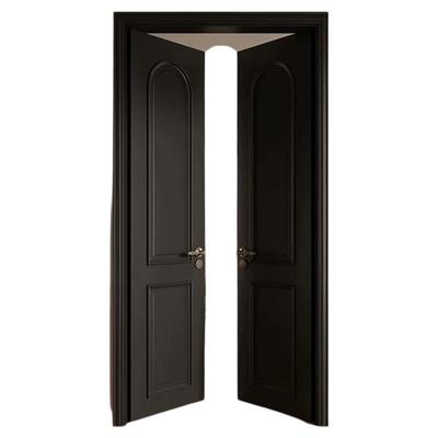 定制多层实木复合烤漆对开拱形门