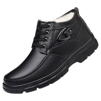 冬季真皮羊毛保暖加绒加厚棉皮鞋