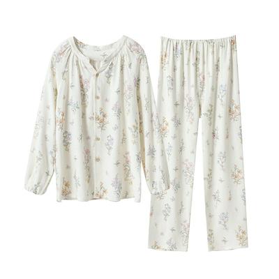 嫚熙春秋弹力丝麻棉月子服家居服