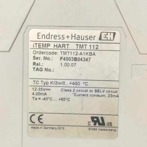 议价EH DIN导轨式温度变送器 TMT112-A1KBA