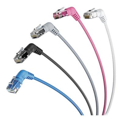 超薄特细网线千兆六类L型弯头90度直角旋转台式电脑连接线6过门缝