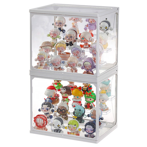 盲盒收纳展示架智能带灯适用泡泡玛特公仔玩偶手办娃娃展示盒痛柜