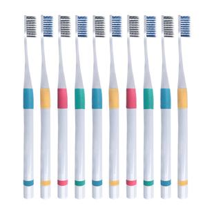 兴盛薄刷头螺旋刷丝成人软毛牙刷10支装