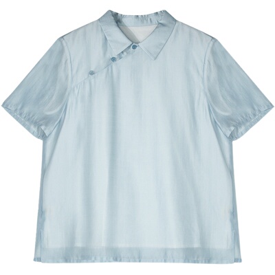 前世今生直身型减龄翻领衬衫