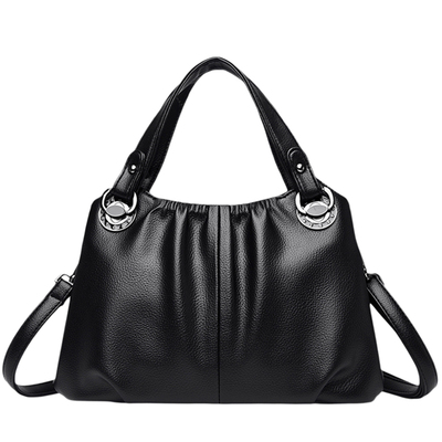 袋鼠真皮女包手提包女大容量百搭