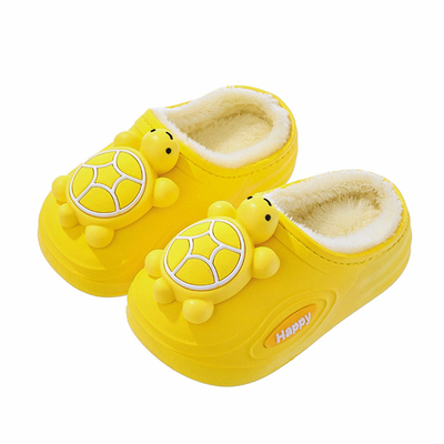 卡通小海龟可外穿加绒加厚棉拖鞋