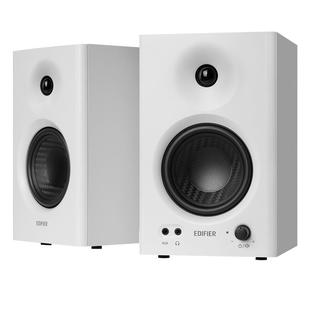 漫步者MR4监听音箱专业级白色木质有源桌面台式电脑音响外接喇叭