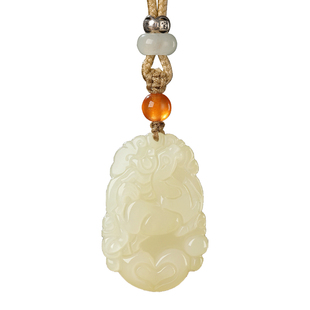 真品和田玉生肖马吊坠儿童玉石玉佩挂件马年本命年礼物项链男女款