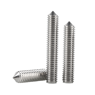 316不锈钢尖端紧定螺丝止付无头机米锥端顶丝M3M4M5M8M10 DIN914