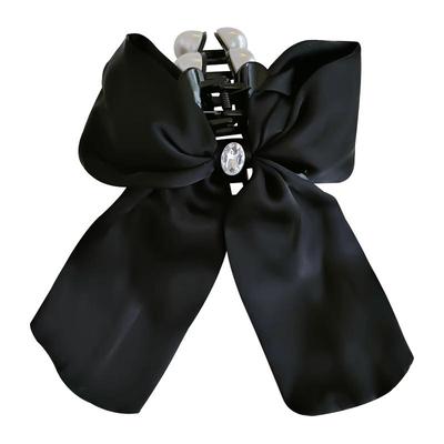 仿珍珠蝴蝶结飘带抓夹女2025