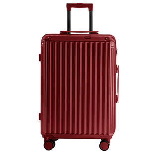 红色结婚行李箱陪嫁箱女新娘嫁妆婚礼用拉杆箱拉链密码皮箱20寸24