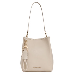 CHARLES&KEITH26夏季新品CK2-10782830尼龙手提斜挎水桶包腋下包