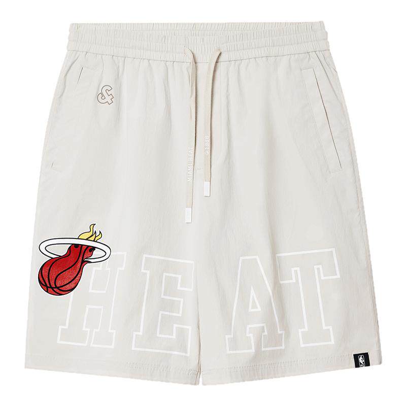 【NBA联名款热火队】杰克琼斯男装短裤裤子时尚胶印休闲风宽松
