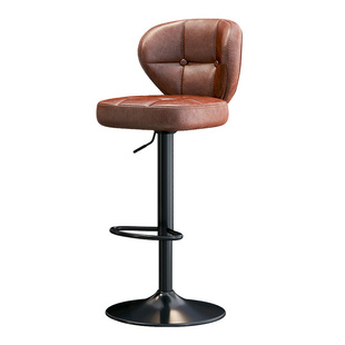 吧台椅可升降家用简约吧凳旋转靠背高脚凳子收银前台轻奢酒吧椅子
