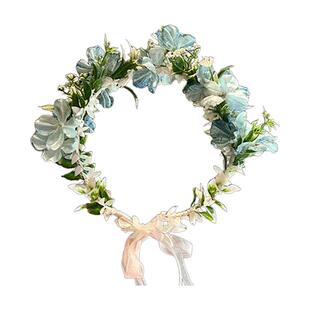 森系花环发箍女2025新款春夏氛围感少女头箍头饰超仙花朵头花发饰