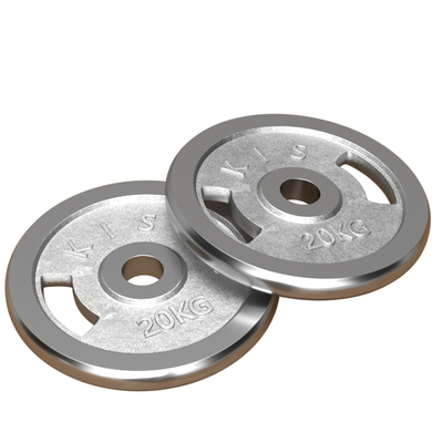 电镀杠铃片纯铁材质大小孔