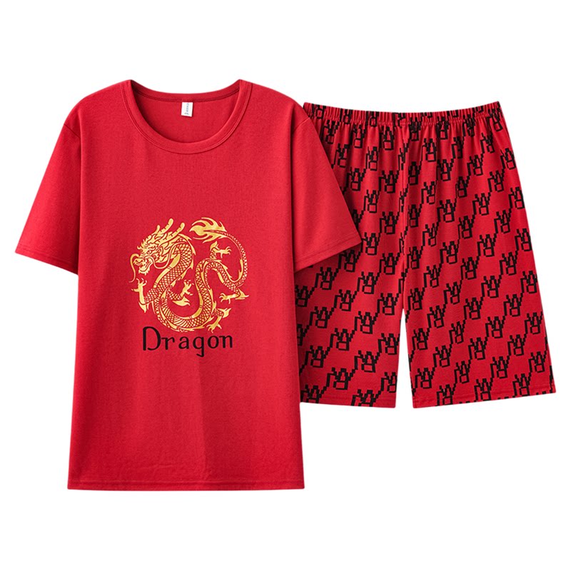 男士夏季天可外穿薄款休闲家居服