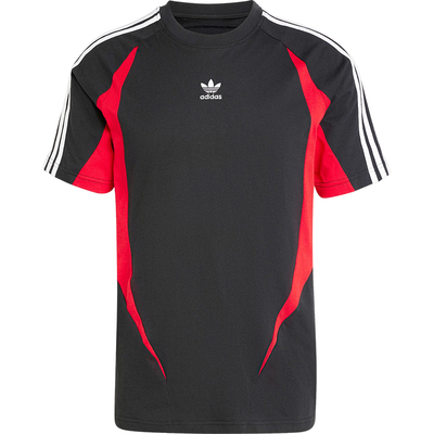 Adidas/阿迪达斯正品三叶草新款男士圆领拼接时尚短袖T恤IX9648