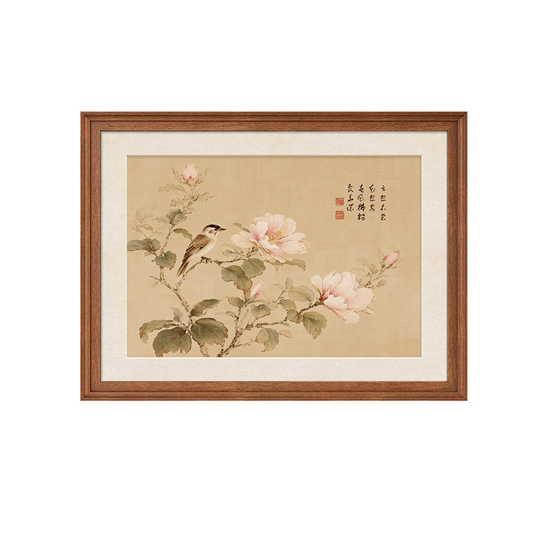 花鸟图宋式美学电表闸箱装饰画